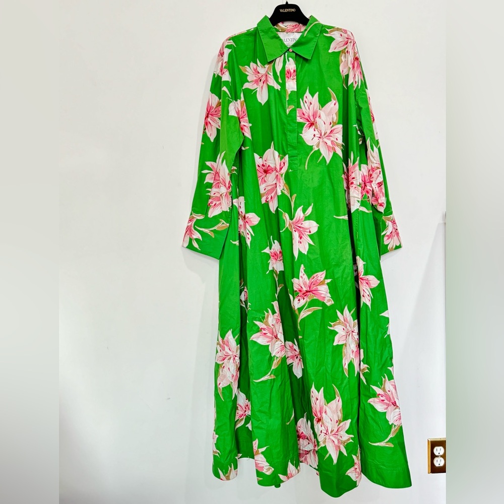 VALENTINO GARAVANI
Lilium print cotton dress in green size IT 42 - Picture 9 of 16